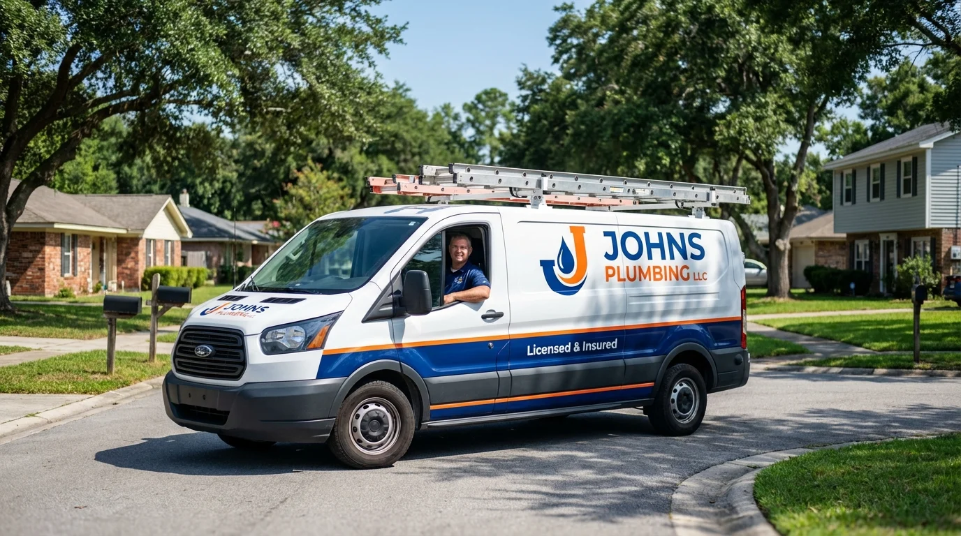 Johns Plumbing LLC service van in Golden Valley, AZ