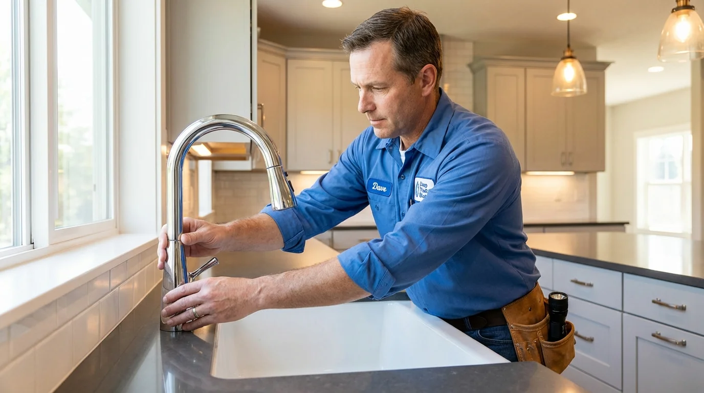 Kitchen faucet installation by Johns Plumbing LLC in Golden Valley
